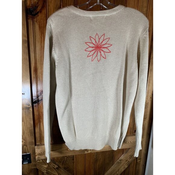 CAROLINE KENDRICK Women's Cardigan Sweater Beige Size XL - Picture 3 of 6